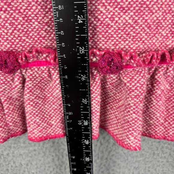 Y2k Oilily Skirt Small Coquette Twee Feminine Girlie Mohair Tweed Ruffle Hem VTG - Picture 10 of 12